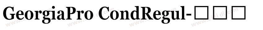 GeorgiaPro CondRegul字体转换
